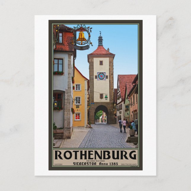 Rothenburg od Tauber - Sieberstor Vykort (Framsida)