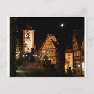 Rothenburg Tyskland i Moonlight Vykort