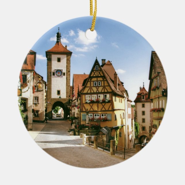 ROTHENBURG TYSKLAND JULGRANSPRYDNAD KERAMIK (Framsidan)