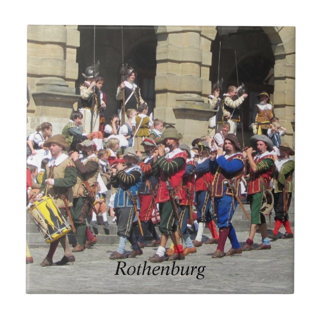 Rothenburg, Tyskland Kakelplatta (Framsidan)