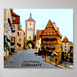 ROTHENBURG TYSKLAND POSTER
