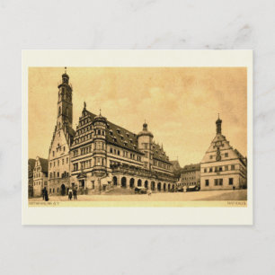 Rothenburg Tyskland Vintage stil Vykort