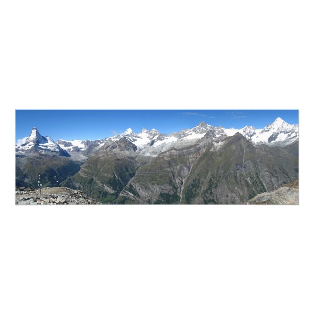 Rothorn panorama, Valais Alpernor Fototryck (Framsidan)