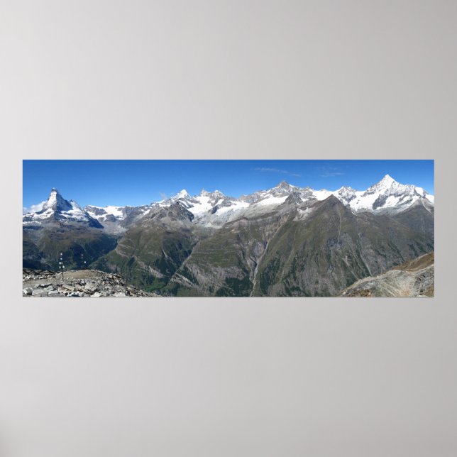 Rothorn panorama, Valais Alpernor Poster (Framsidan)