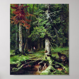 Rotkäppchen Little Red Riding Huva Grimm falrytale Poster