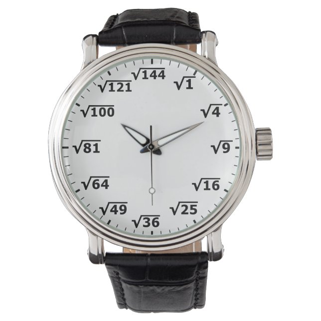 Rotklocka - matematikmatematikmatematiktimmar armbandsur (Framsida)
