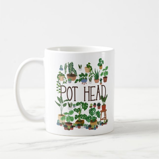  rotknöt växt kaffemugg (Vänster)
