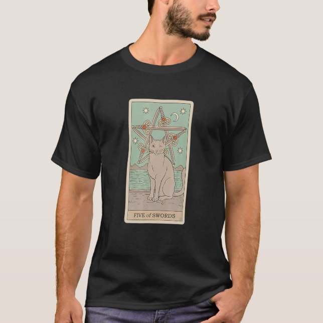 Rötkort 5 ord och kattekografi Ca T Shirt (Framsida)