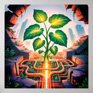 Rotkrets - Poster av solarpunk
