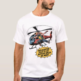 Rotor Ninja: Dynamic Comic Style Helicopter Pilot  T Shirt