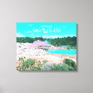 Rotorua hett vår Nya Zeelands reseutskrift Canvastryck