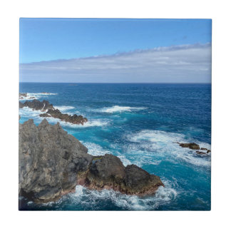 Rotsen in zee kakelplatta