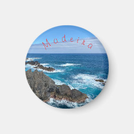 Rotsen in zee Madeira Magnet