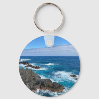 Rotsen in zee sleutelhanger nyckelring