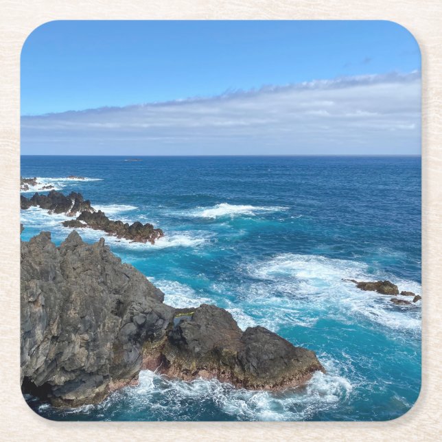 Rotsen in zee underlägg papper kvadrat (Framsidan)