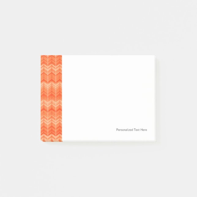 Rött abstrakt sicksacktextilmönster post-it block (Framsida)