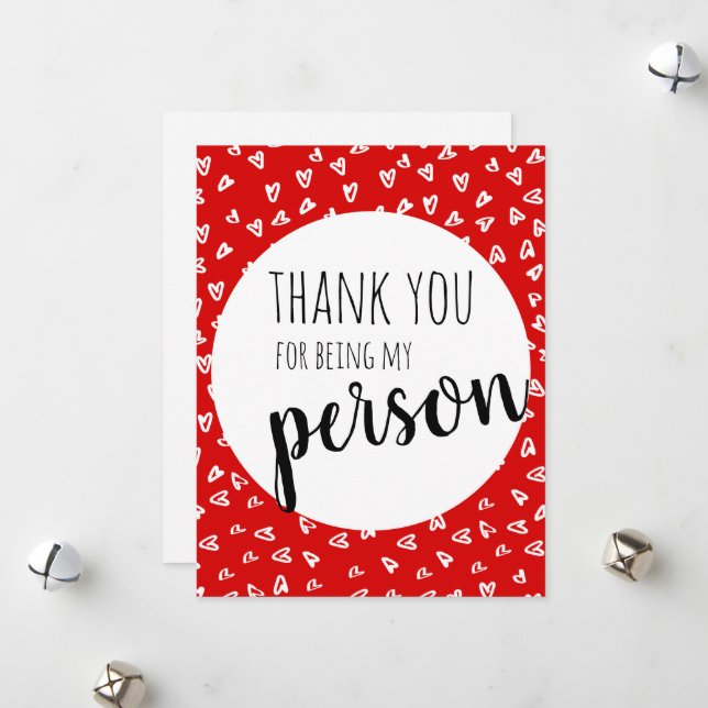 Rött Alla hjärtans dags-kort Julkort (Fram/Back In Situ)