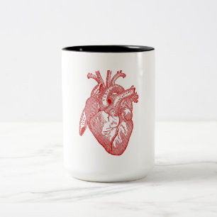 Rött Anatomiskt hjärta Två-Tonad Mugg