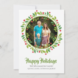 Rött andningspaket för berry-julen julkort