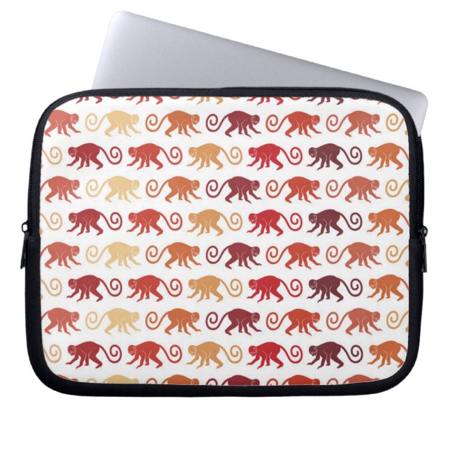 Rött apamönster laptop sleeve (Framsidan)