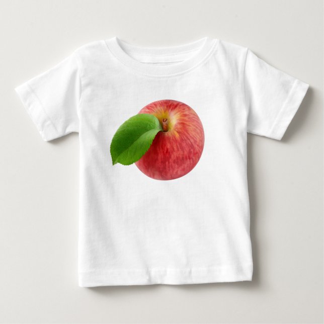 Rött äppelöverkant t shirt (Framsida)
