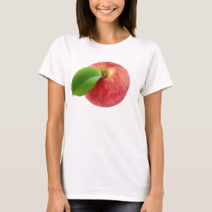 Rött äppelöverkant t shirt
