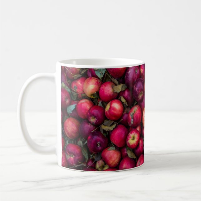 Rött äppelparti kaffemugg (Vänster)