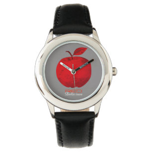 Rött Äpple Frukt Armbandsur