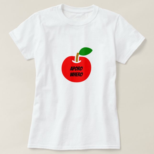 rött äpple i Maori - aporo whero T Shirt (Design framsida)
