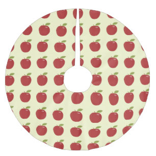 rött äpple julgransmatta borstad polyester