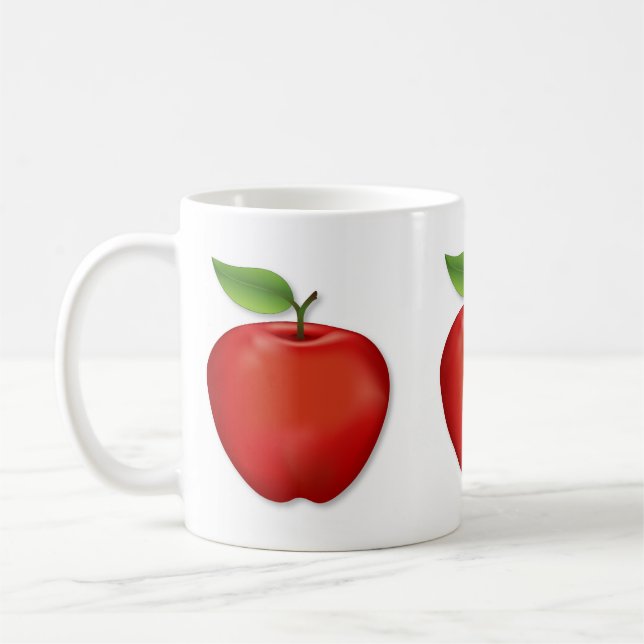 Rött äpple kaffemugg (Vänster)