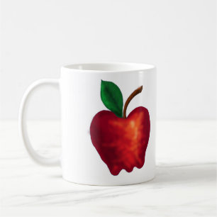 rött äpple kaffemugg
