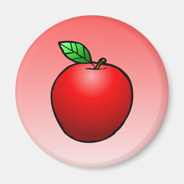 Rött äpple magnet (Framsidan)