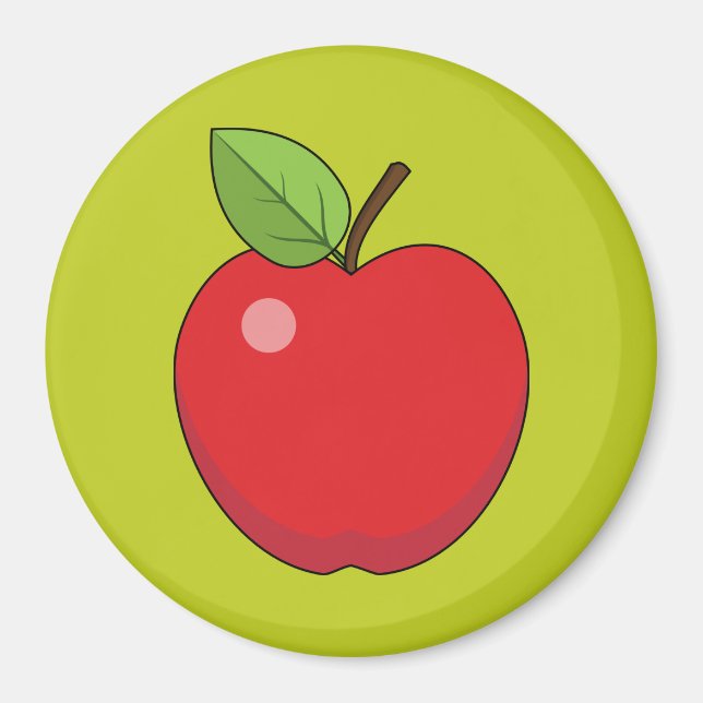 Rött äpple magnet (Framsidan)