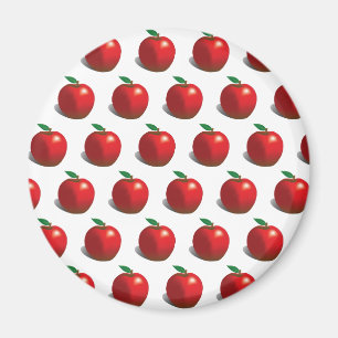 Rött Apple mönster Magnet