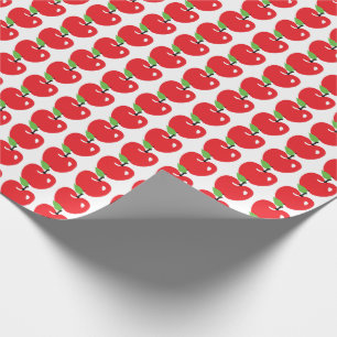 Rött Apple mönster Presentpapper