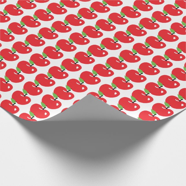 Rött Apple mönster Presentpapper (Hörn)