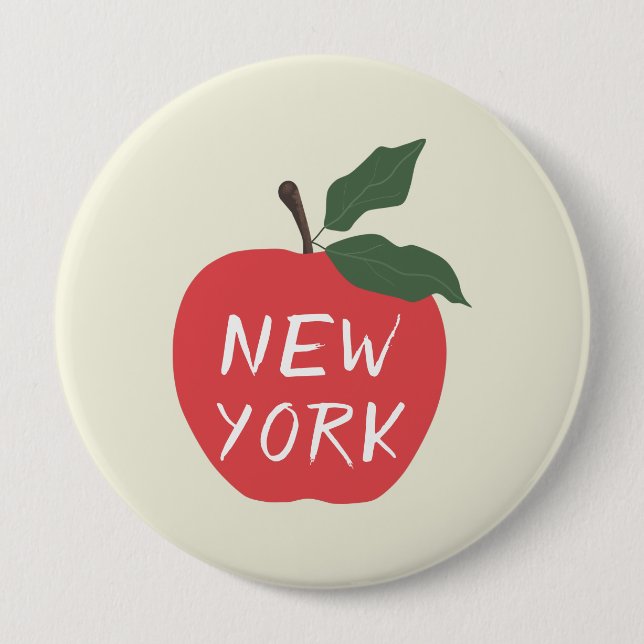 Rött äpple New York Knapp (Framsida)