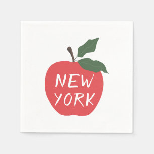 Rött äpple New York party Pappersservett