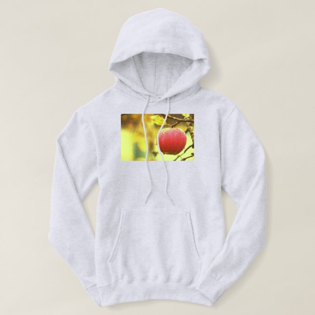 "Rött äpple på Träd" Utmatningsfoto. Köp nu Hoodie (Design framsida)