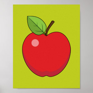 Rött äpple poster