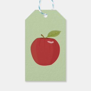 rött äpple presentetikett