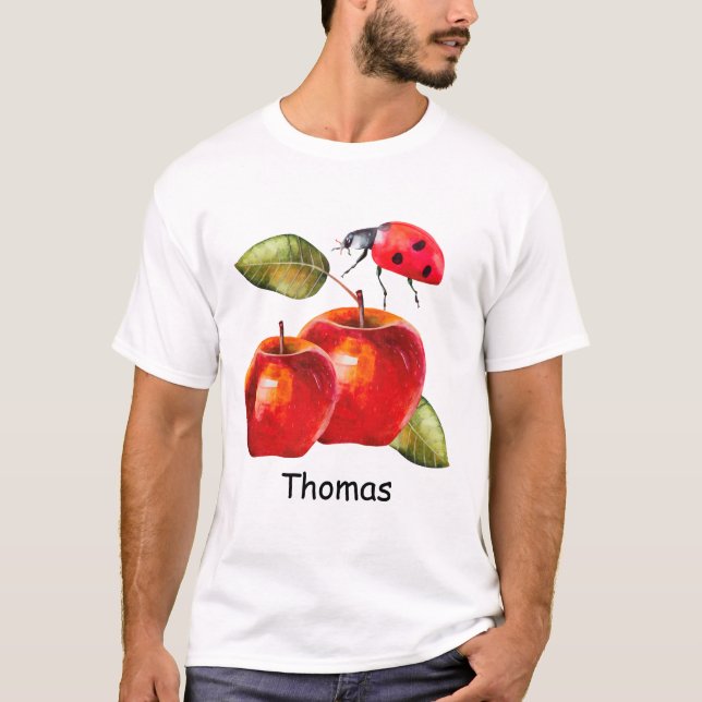 Rött äpple t shirt (Framsida)