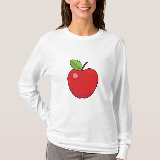 Rött äpple t shirt (Framsida)