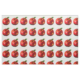 Rött Apple trycktyg Tyg