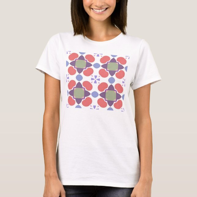 rött äpplemönster tee (Framsida)