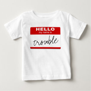 Rött "är hejen mitt namn det _"emblem - personli t shirt