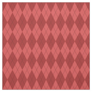 Rött Argyle mönstertyg Tyg