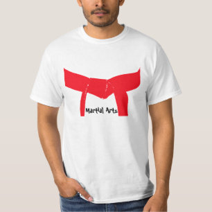 Rött bälte för kampsportar t shirt