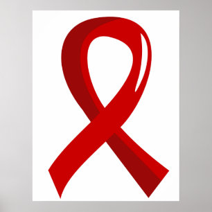 Rött band 3 för AIDS Poster